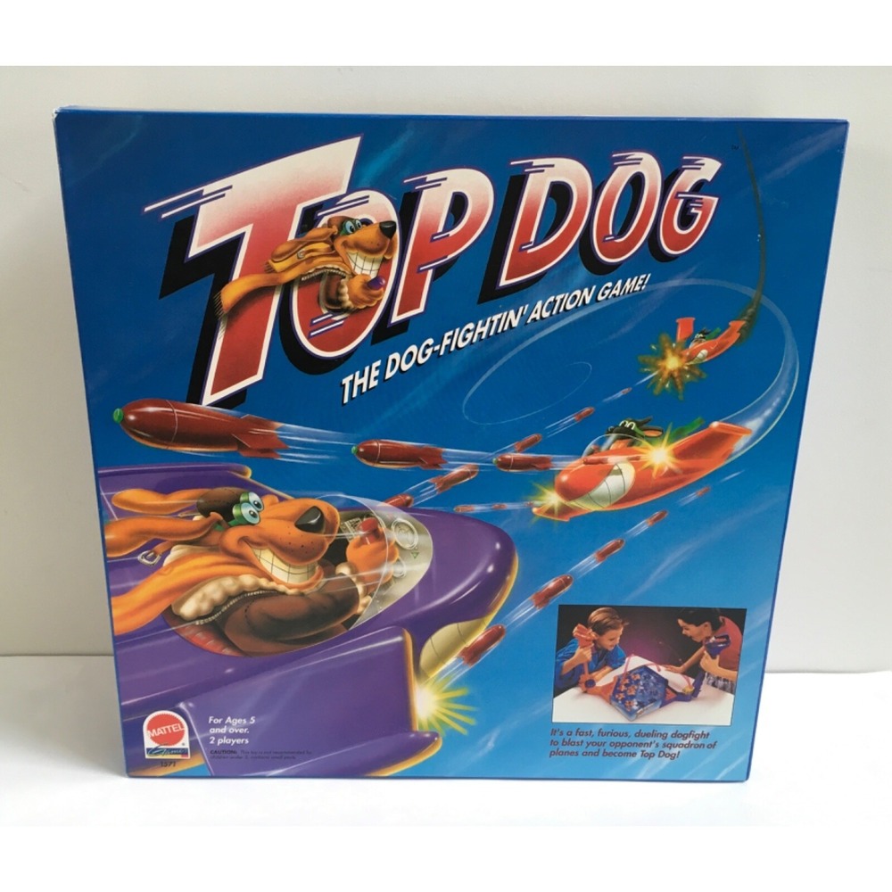 MATTEL - TOP DOG -  Dog Fightin  ACTION GAME 1992 Incomplete For Parts Only